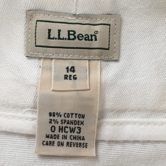 LL Bean White Mini Skirt w/Yellow Stitching Size14 - Picture 4 of 4
